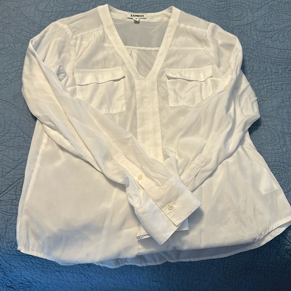 White blouse express xs